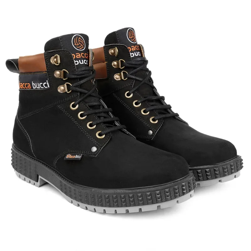 Bacca Bucci Black Scott Boots for Men | Best Price UAE